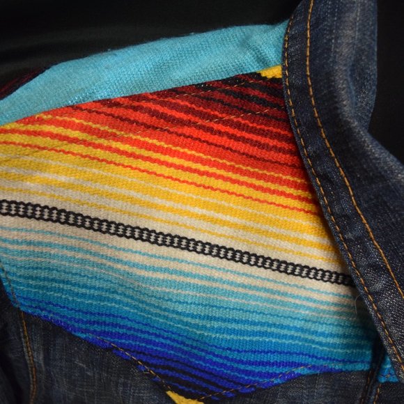 True Religion - Johnny Baja Western - Button Front Denim Jacket - Size M - Picture 14 of 14